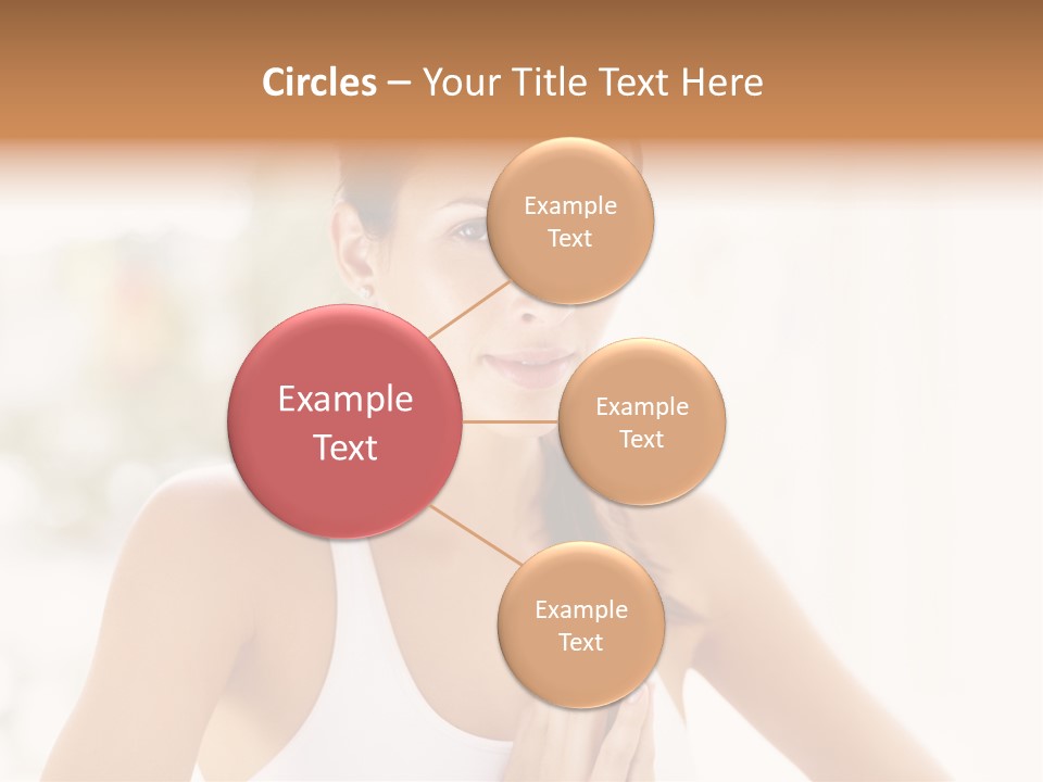 A Woman In A White Tank Top Holding Her Hands Together PowerPoint Template