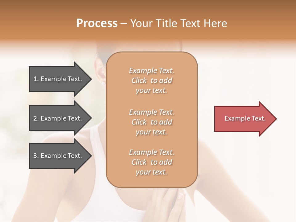 A Woman In A White Tank Top Holding Her Hands Together PowerPoint Template