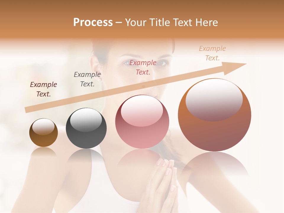 A Woman In A White Tank Top Holding Her Hands Together PowerPoint Template