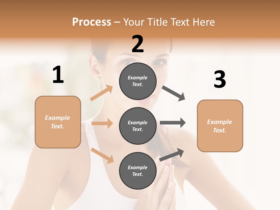 A Woman In A White Tank Top Holding Her Hands Together PowerPoint Template