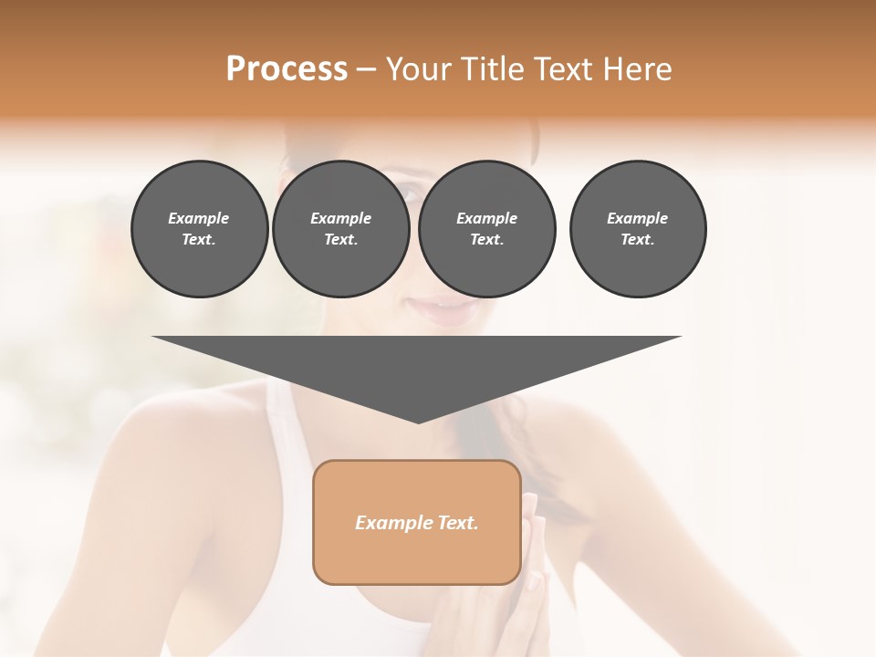 A Woman In A White Tank Top Holding Her Hands Together PowerPoint Template