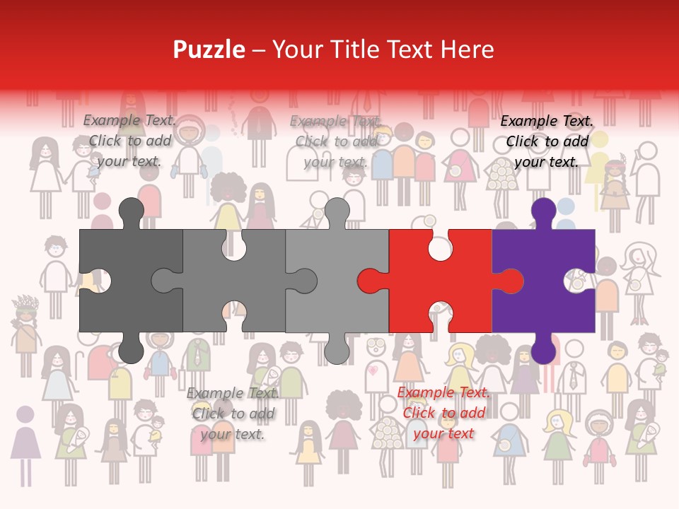 Family Boy Chinese PowerPoint Template