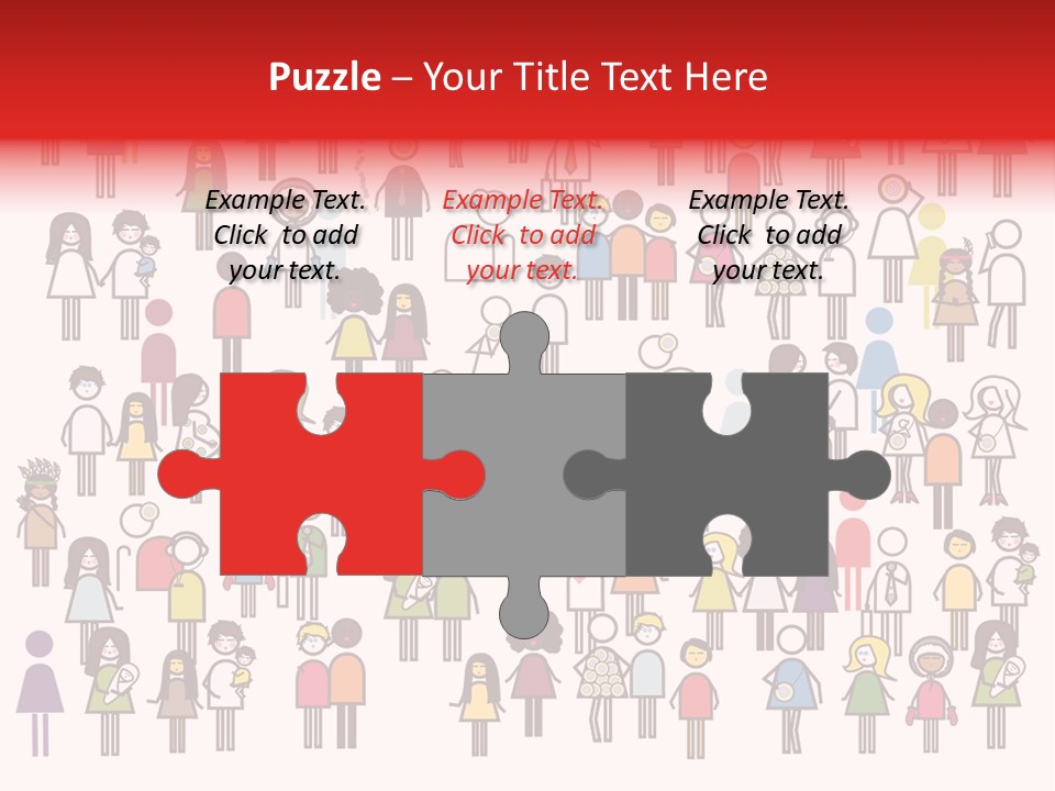 Family Boy Chinese PowerPoint Template