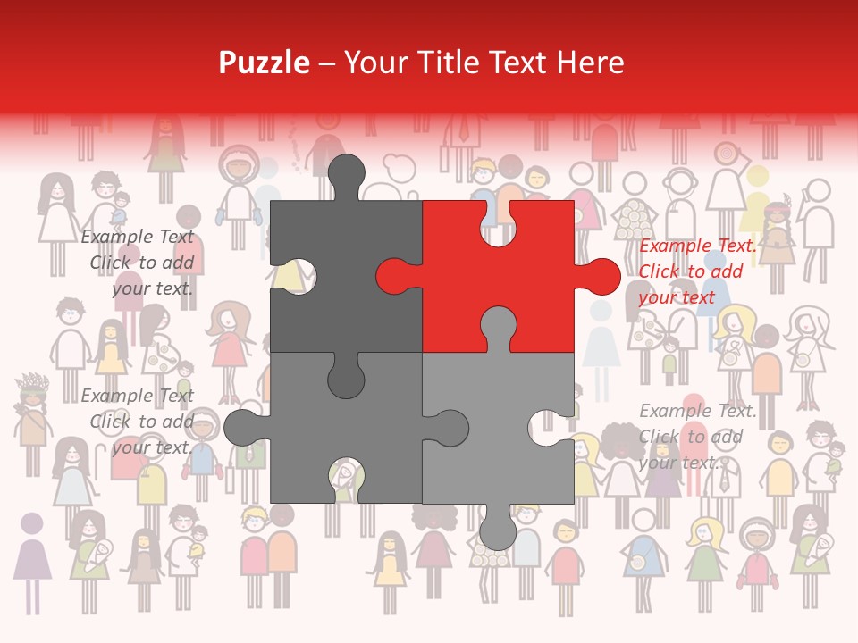 Family Boy Chinese PowerPoint Template