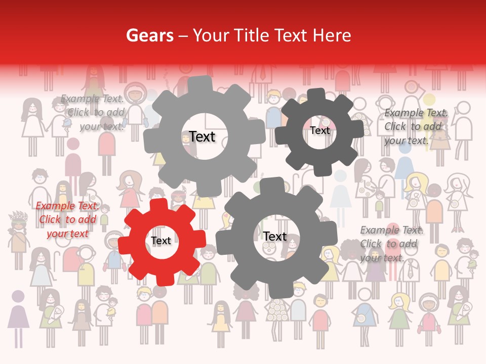 Family Boy Chinese PowerPoint Template