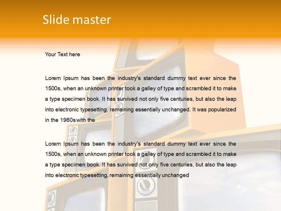 Isolated Media Heaven PowerPoint Template