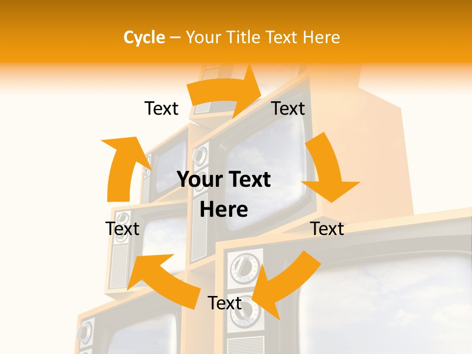Isolated Media Heaven PowerPoint Template