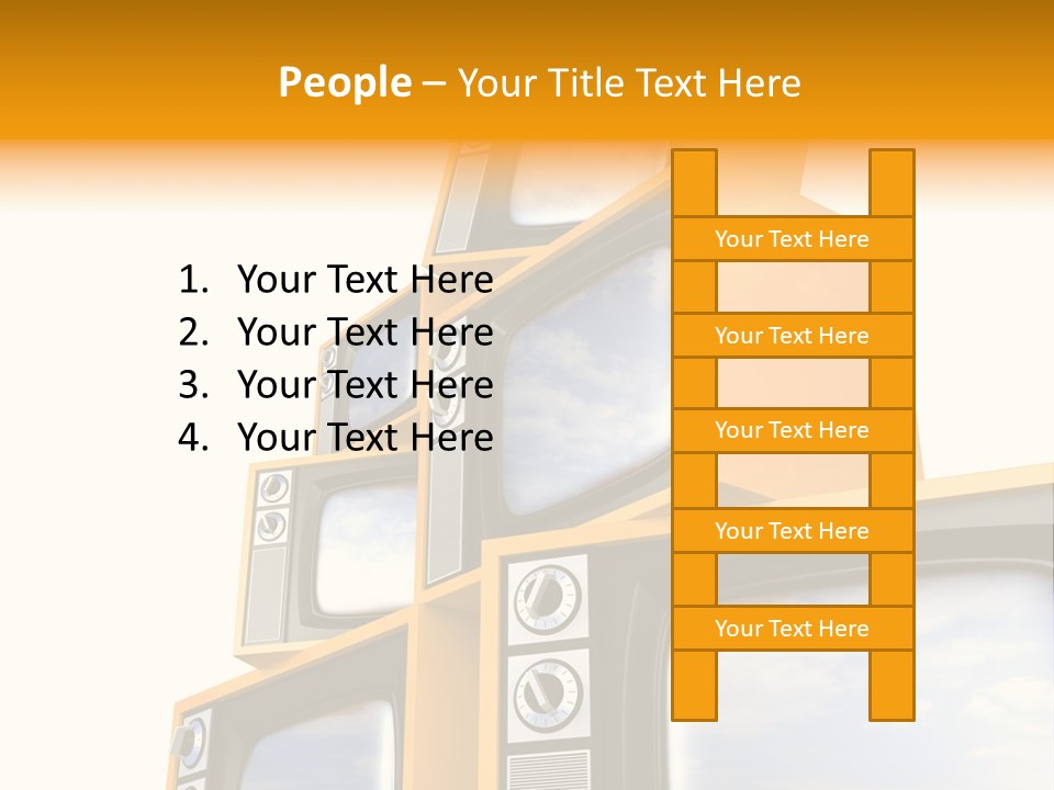 Isolated Media Heaven PowerPoint Template