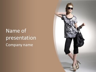 Female Catalog Young PowerPoint Template