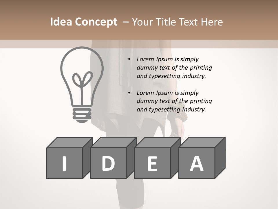 Adult Head Light PowerPoint Template