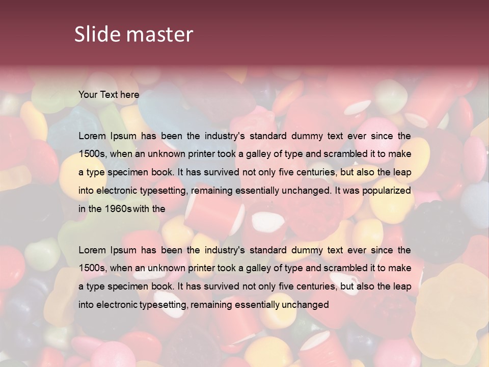 Confectionery Jelly Drops PowerPoint Template