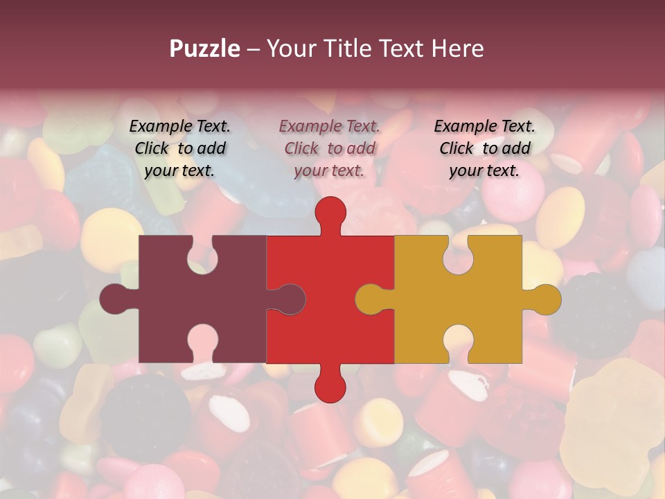 Confectionery Jelly Drops PowerPoint Template