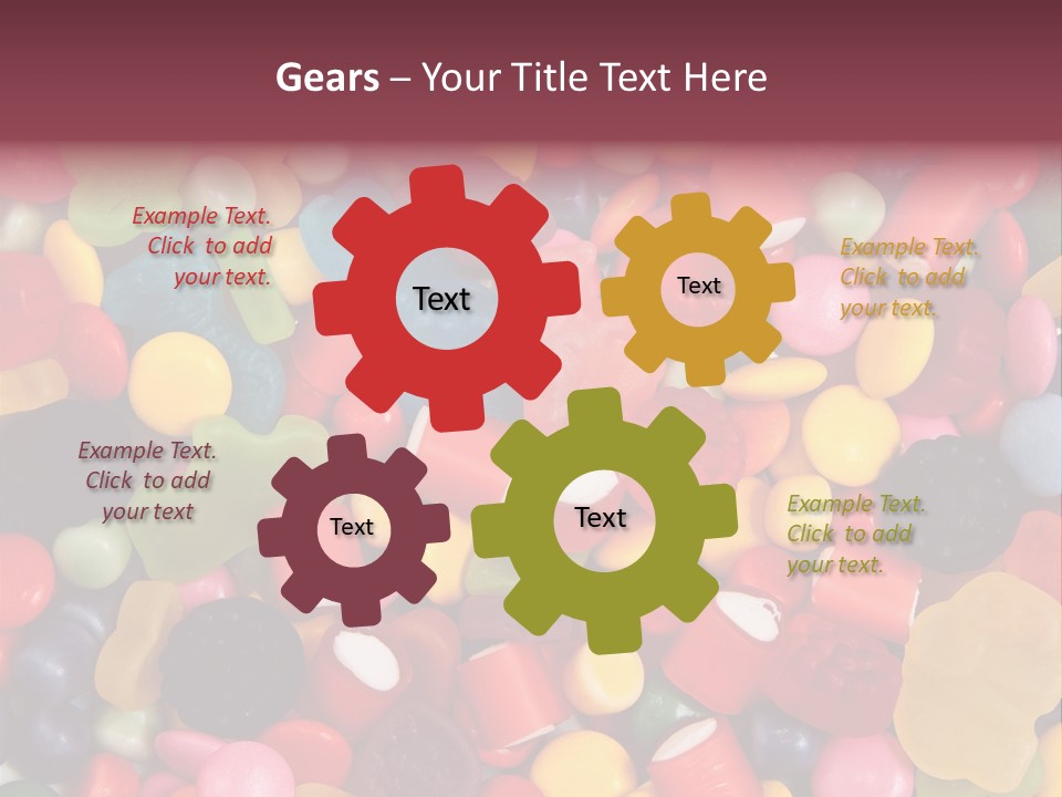 Confectionery Jelly Drops PowerPoint Template