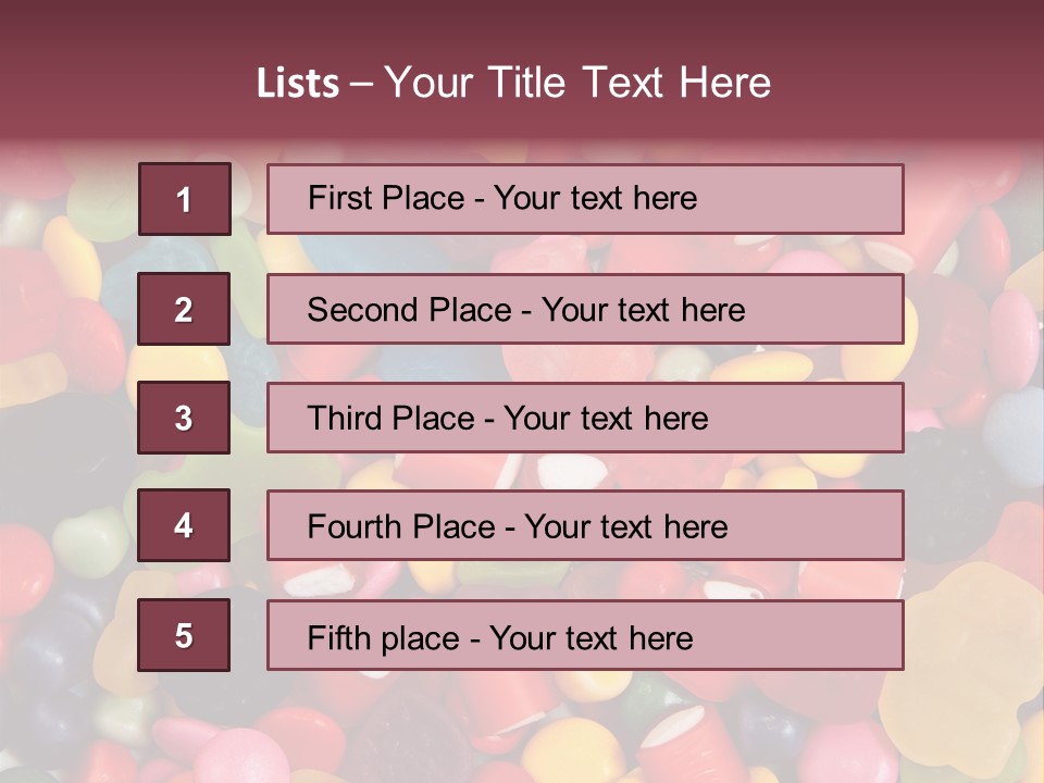 Confectionery Jelly Drops PowerPoint Template