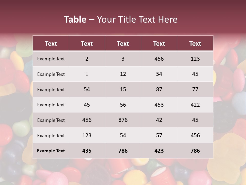 Confectionery Jelly Drops PowerPoint Template