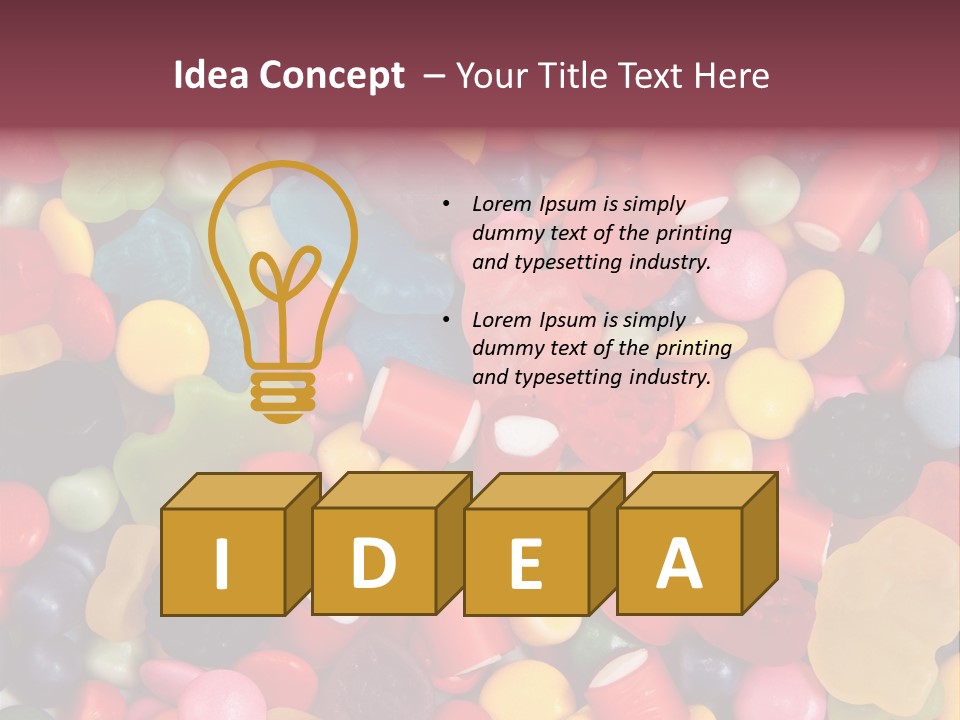 Confectionery Jelly Drops PowerPoint Template