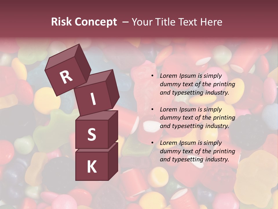 Confectionery Jelly Drops PowerPoint Template