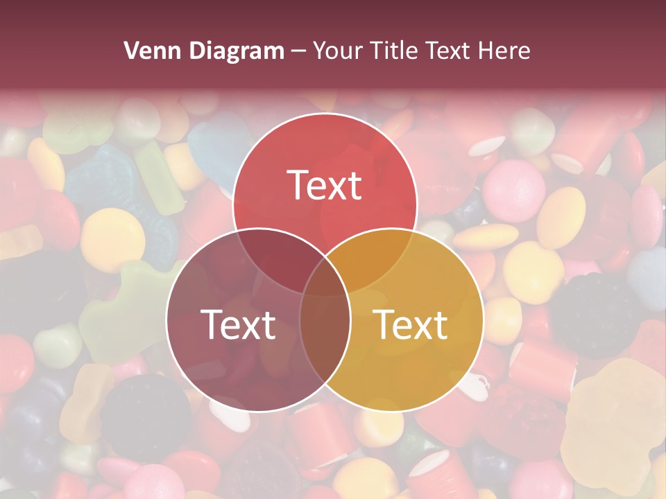 Confectionery Jelly Drops PowerPoint Template