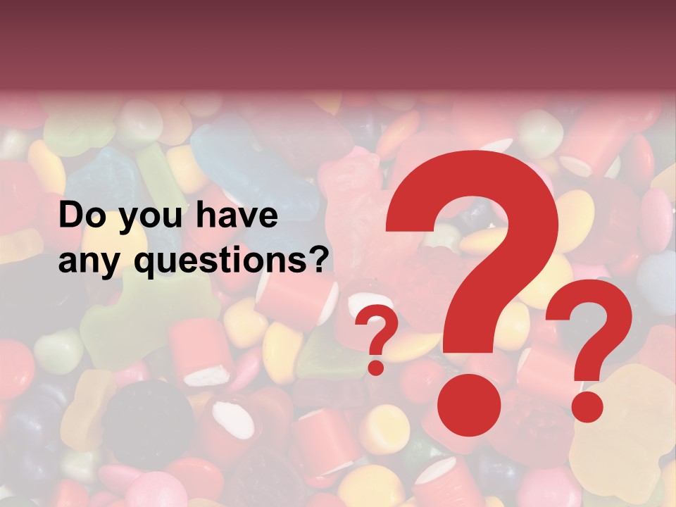 Confectionery Jelly Drops PowerPoint Template