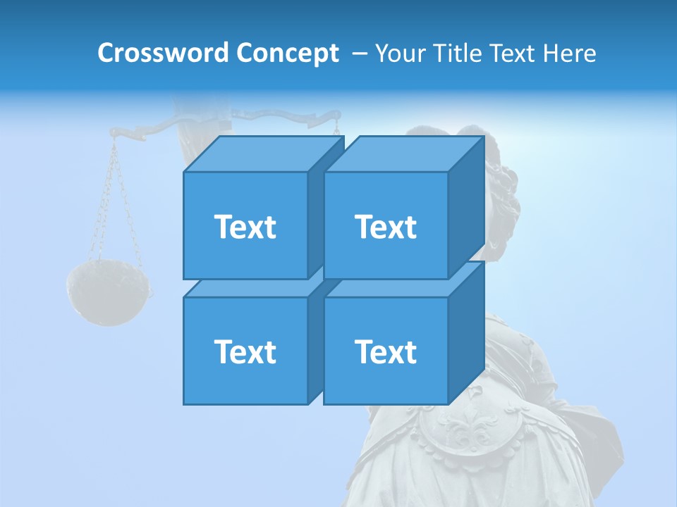 Tribunal Blindfold Cloud PowerPoint Template