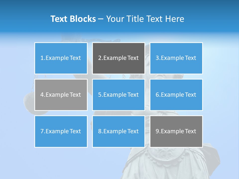 Tribunal Blindfold Cloud PowerPoint Template