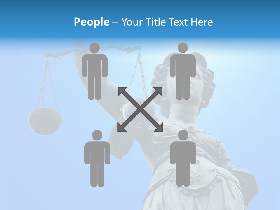 Tribunal Blindfold Cloud PowerPoint Template