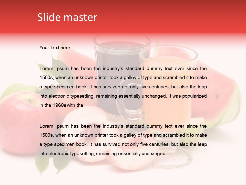 Refreshment Red Cooking PowerPoint Template