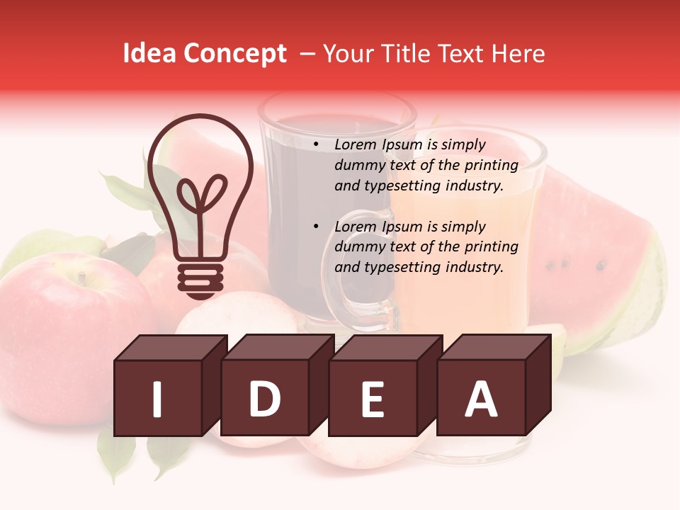 Refreshment Red Cooking PowerPoint Template