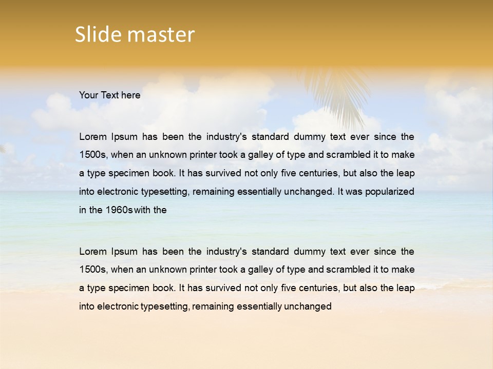 Coconut Natural Island PowerPoint Template