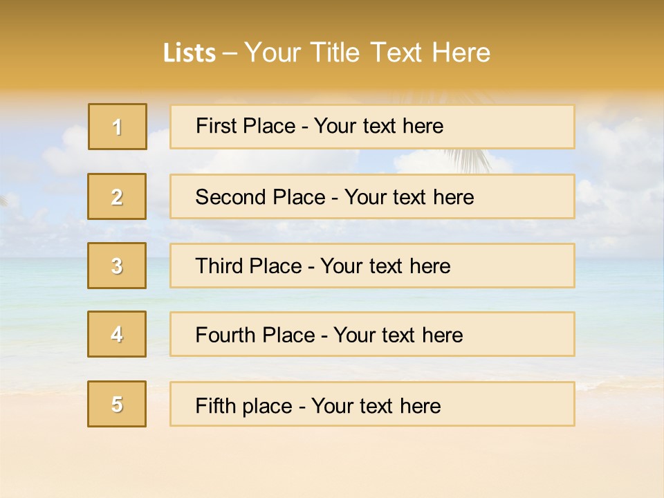 Coconut Natural Island PowerPoint Template