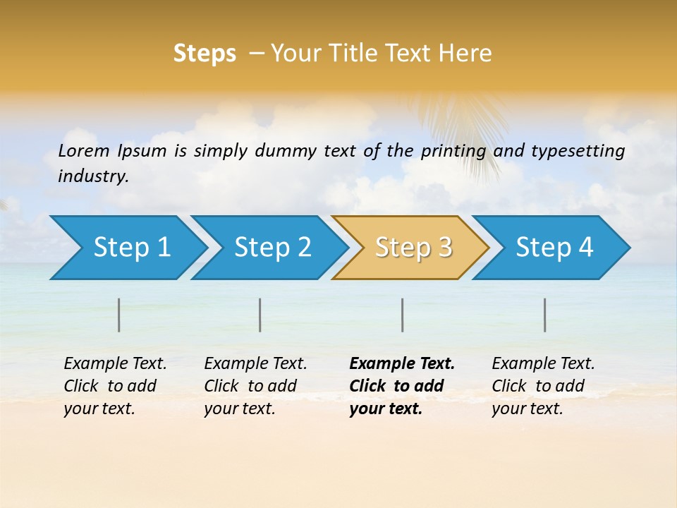 Coconut Natural Island PowerPoint Template