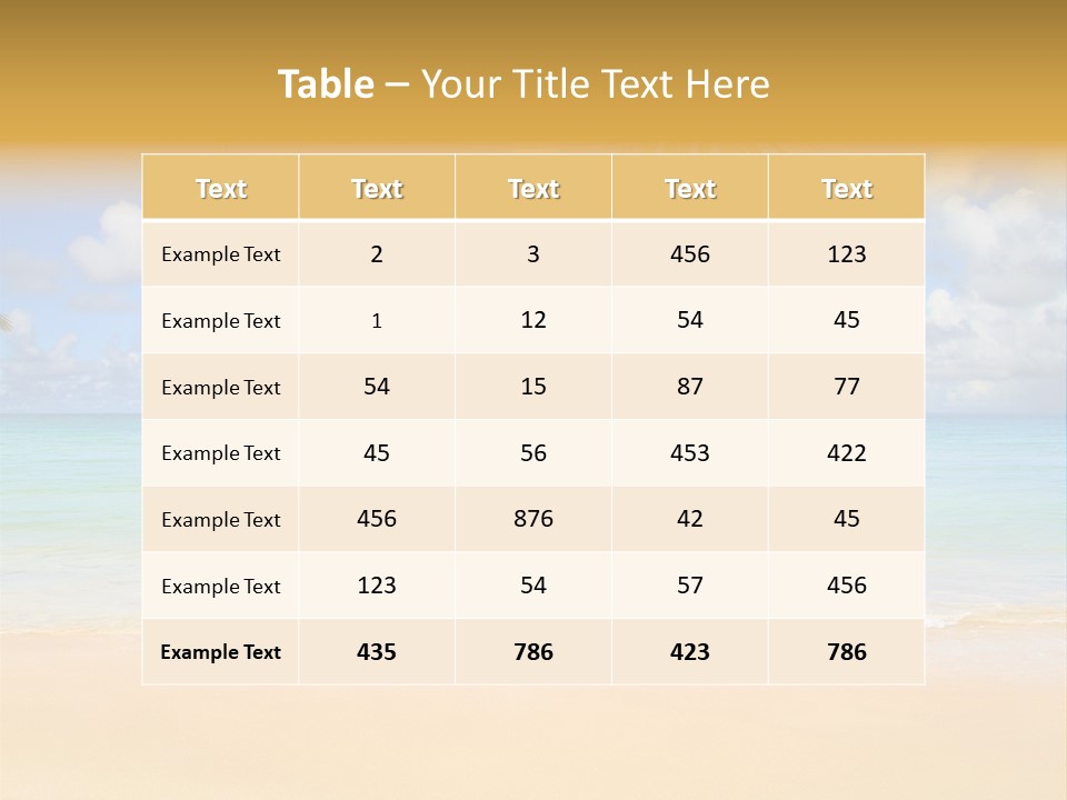 Coconut Natural Island PowerPoint Template