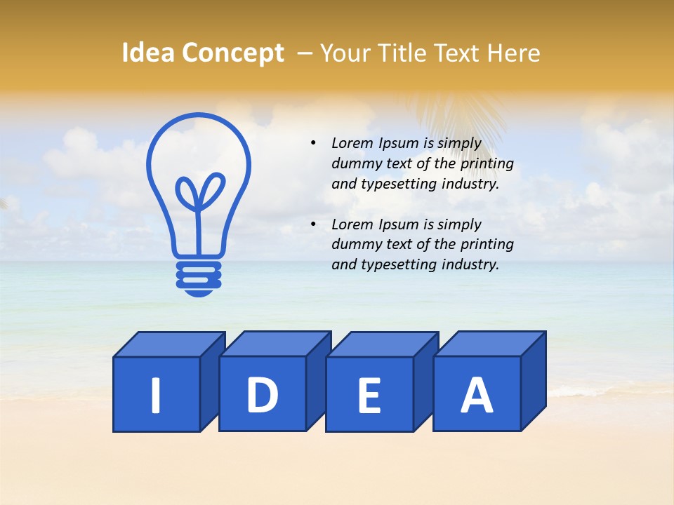 Coconut Natural Island PowerPoint Template