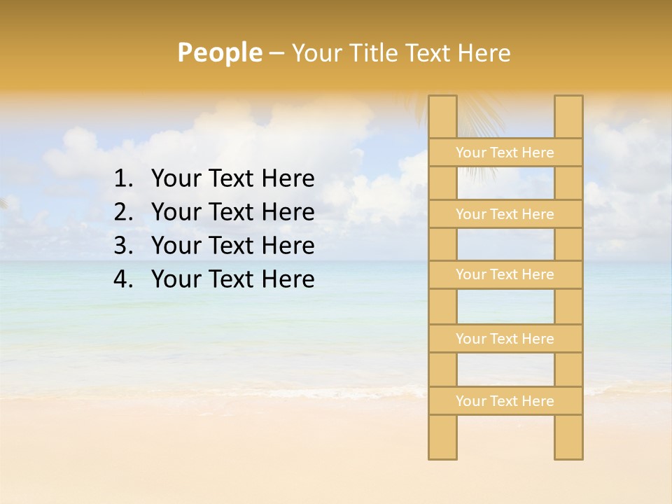 Coconut Natural Island PowerPoint Template
