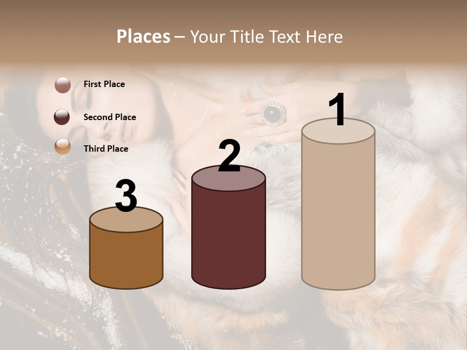 Glamour Posing Coat PowerPoint Template