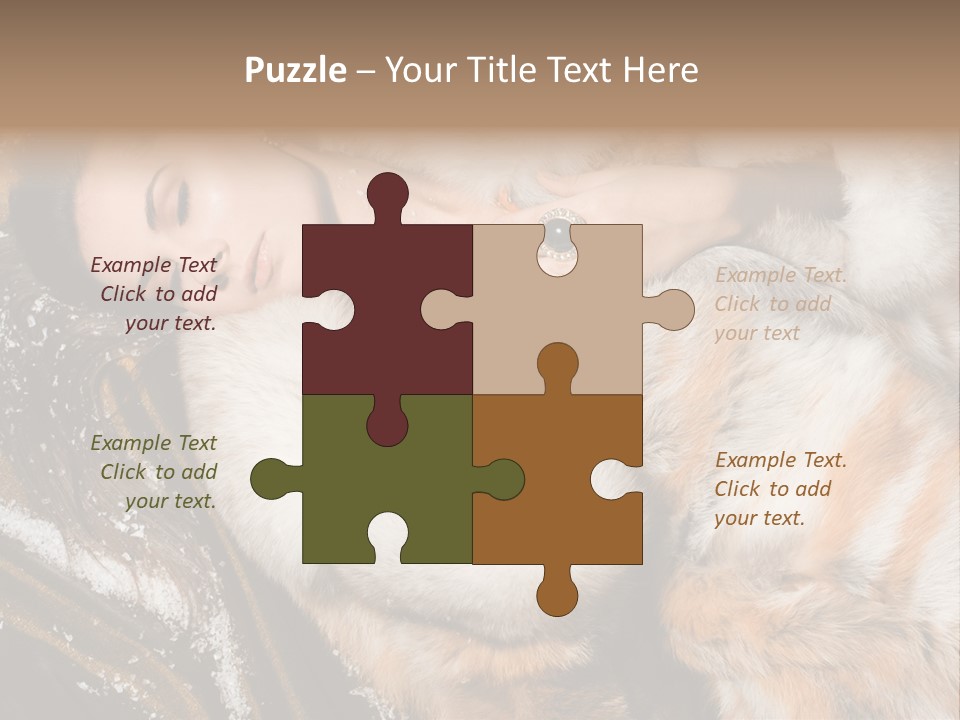 Glamour Posing Coat PowerPoint Template