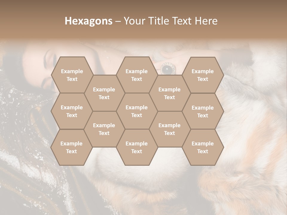 Glamour Posing Coat PowerPoint Template