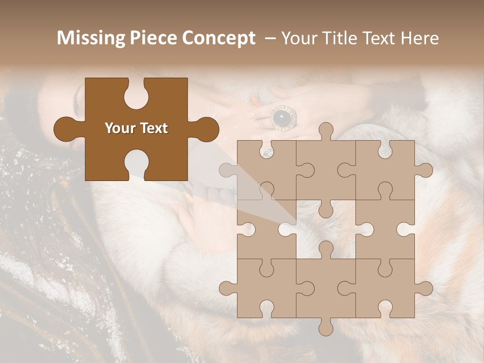 Glamour Posing Coat PowerPoint Template