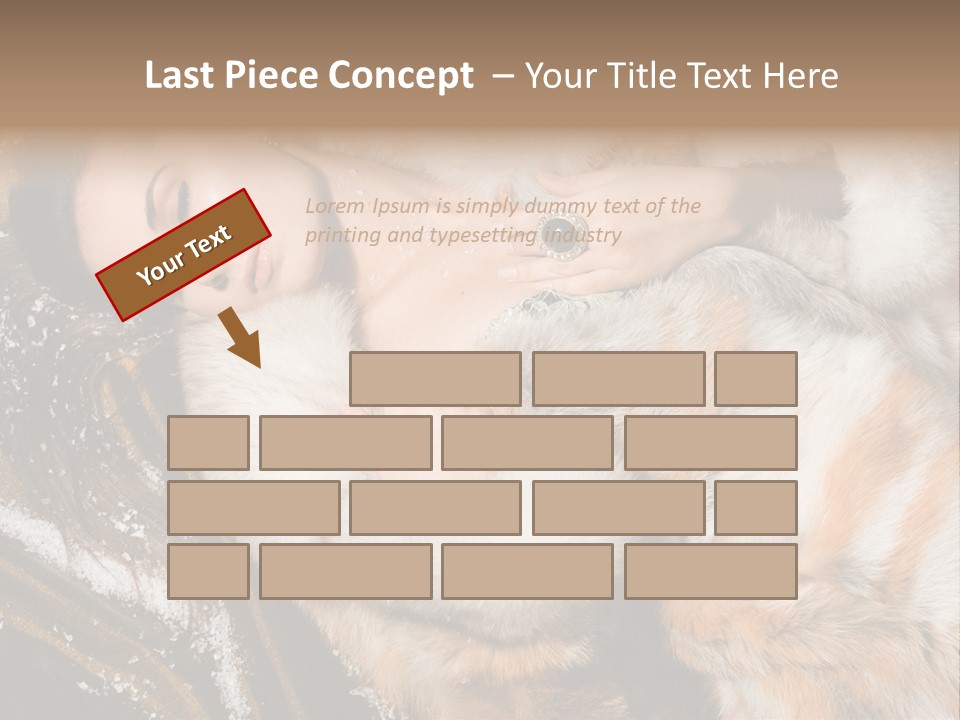 Glamour Posing Coat PowerPoint Template