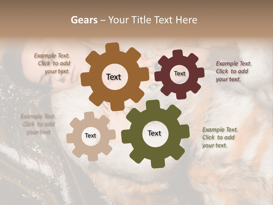 Glamour Posing Coat PowerPoint Template