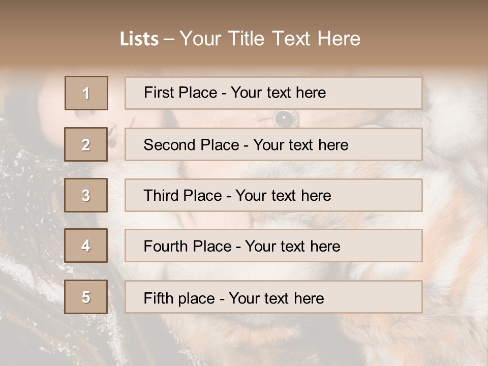 Glamour Posing Coat PowerPoint Template