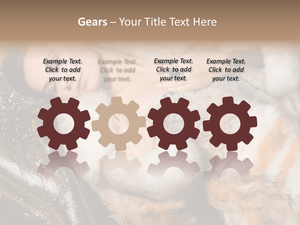 Glamour Posing Coat PowerPoint Template