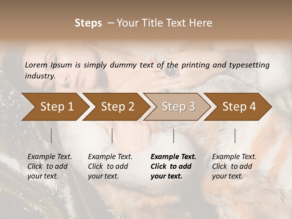 Glamour Posing Coat PowerPoint Template