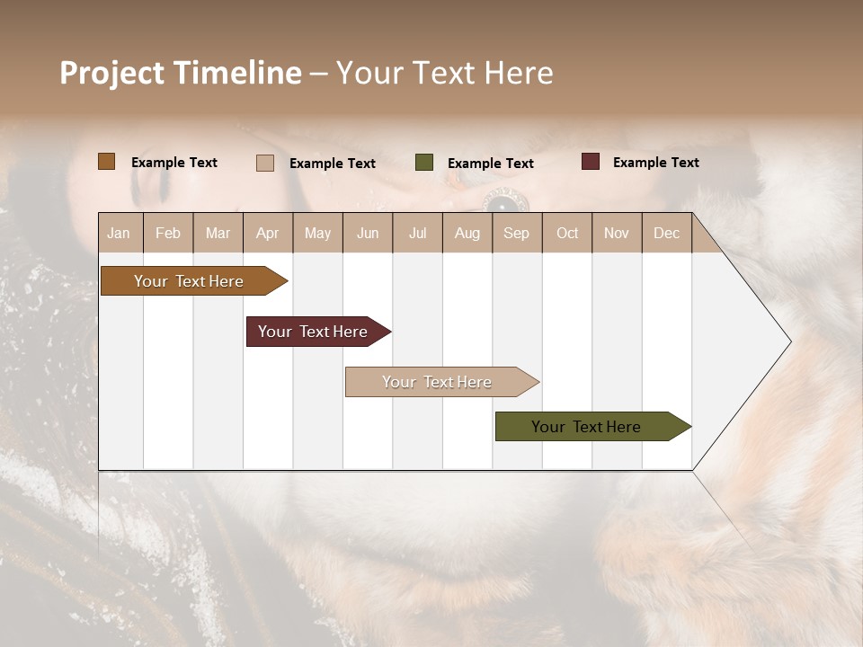 Glamour Posing Coat PowerPoint Template