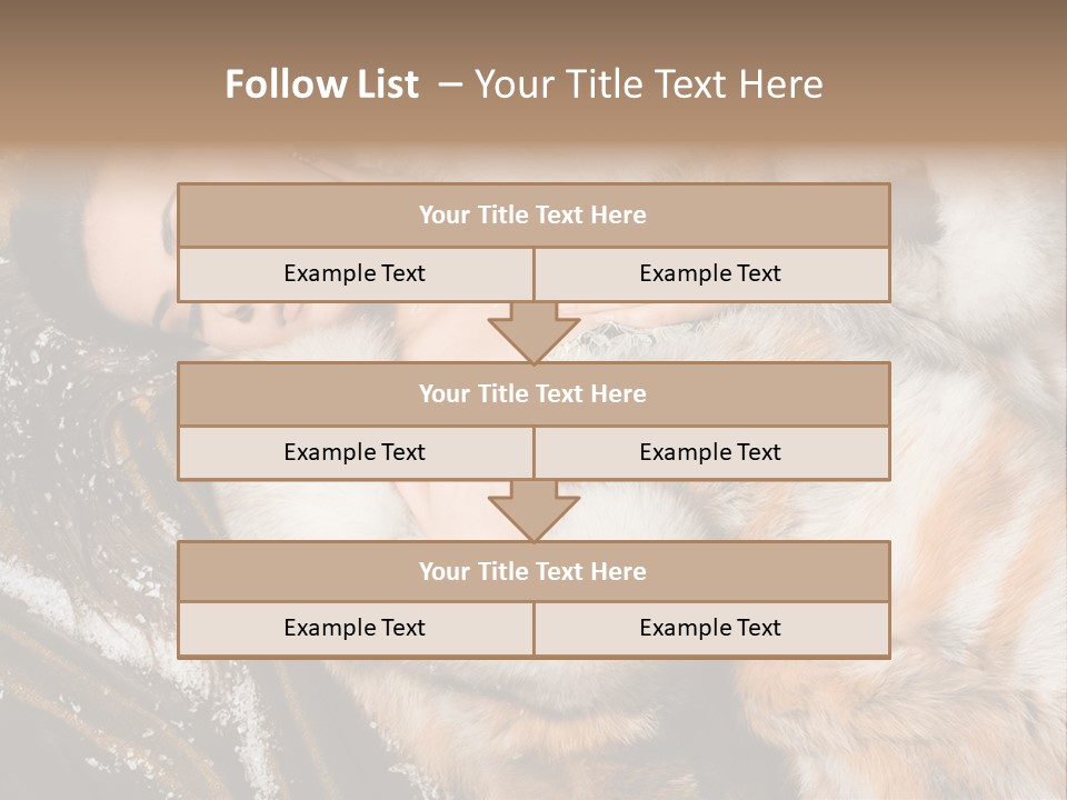 Glamour Posing Coat PowerPoint Template