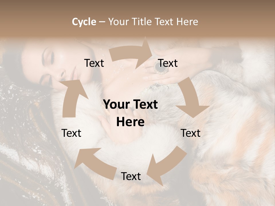 Glamour Posing Coat PowerPoint Template