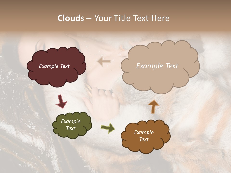 Glamour Posing Coat PowerPoint Template