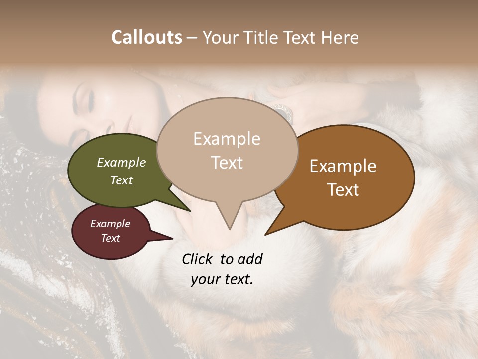 Glamour Posing Coat PowerPoint Template