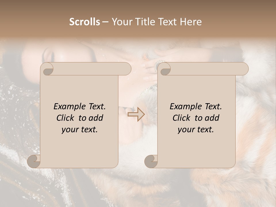 Glamour Posing Coat PowerPoint Template