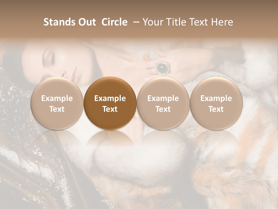 Glamour Posing Coat PowerPoint Template